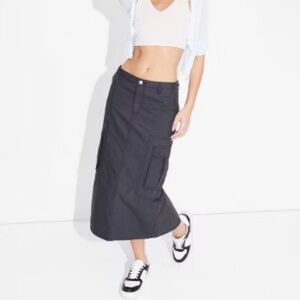 Wild Fable Women's Charcoal Cargo Skirt Size S